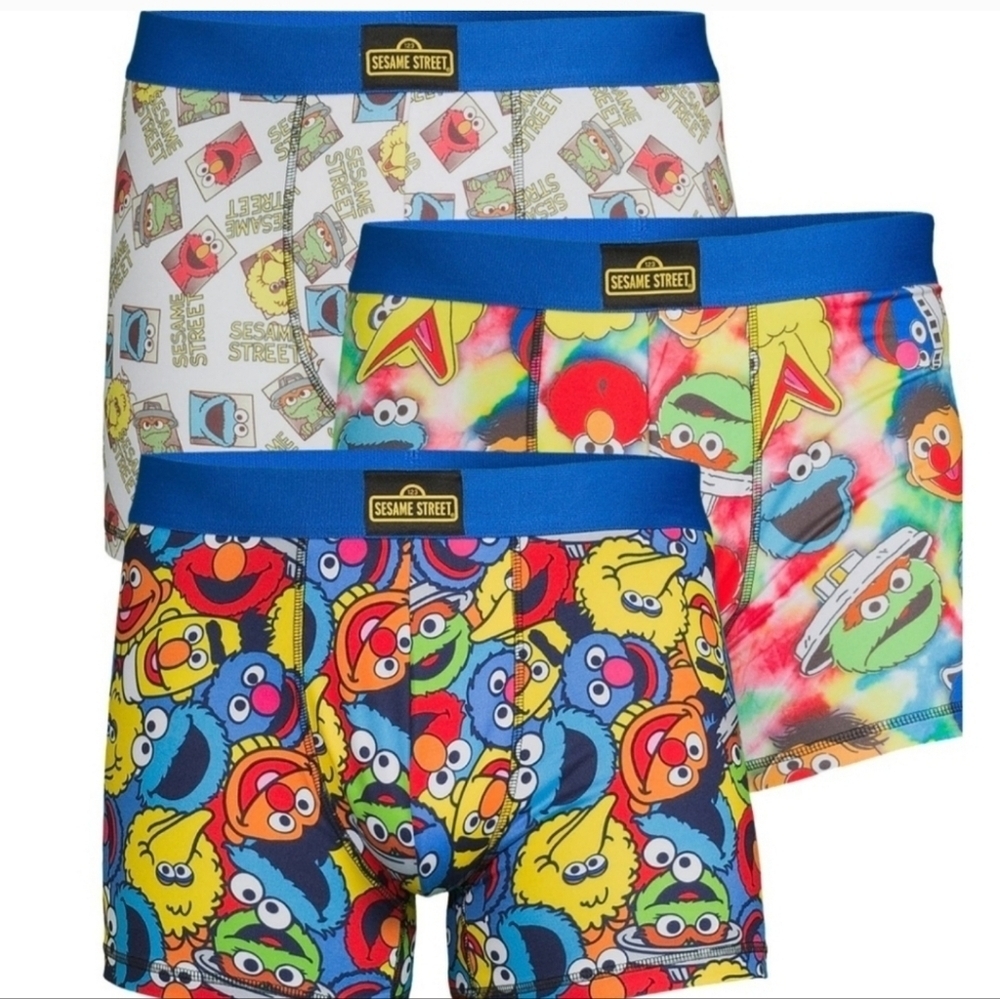 Adult NWT 3 pack Sesame Street Boxer Briefs XL